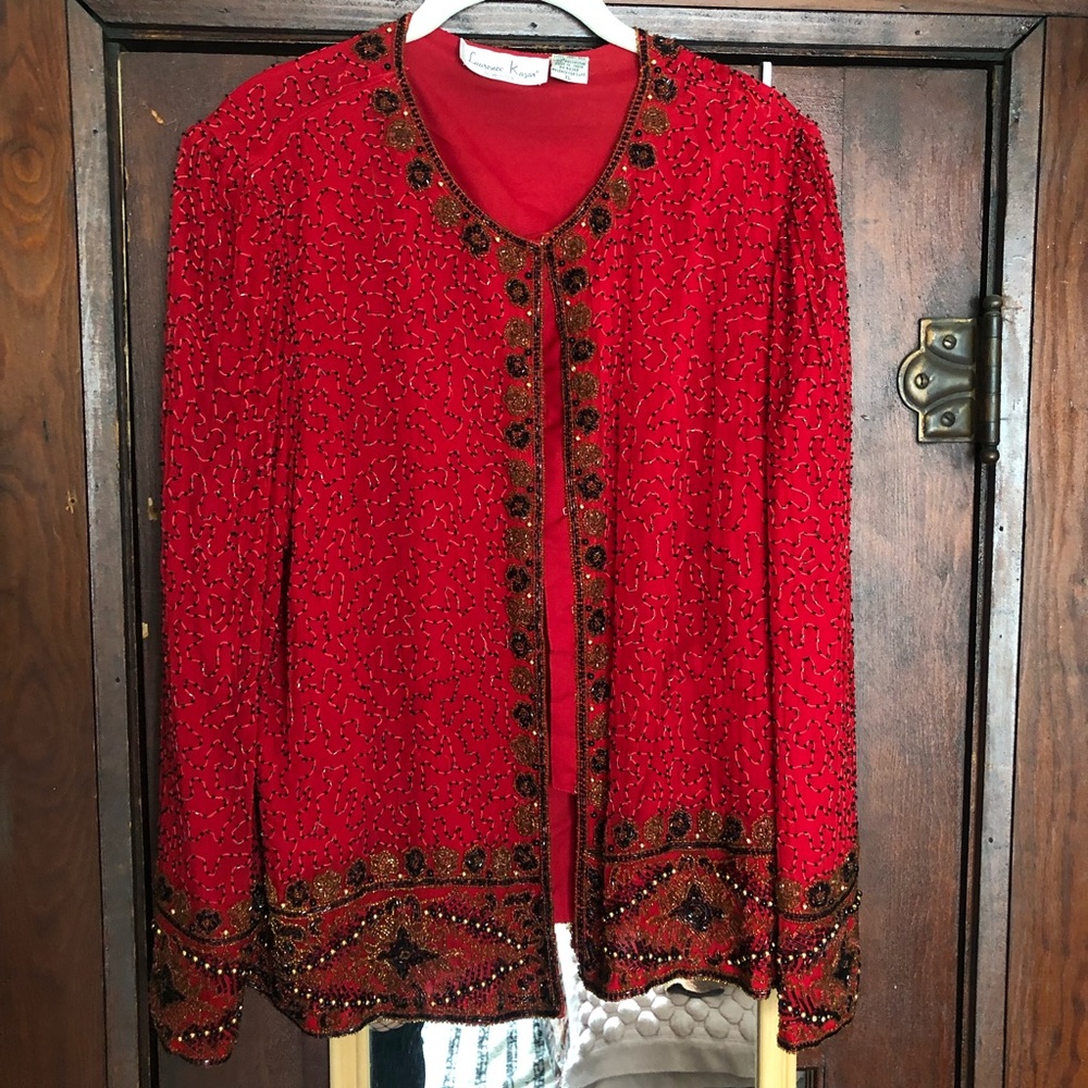 Vintage Beaded Holiday Jacket